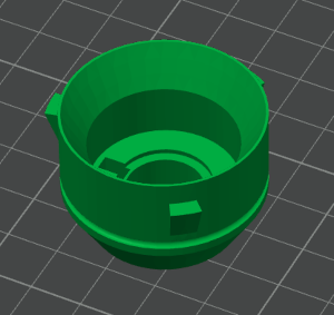 3D printed anemometer cups axle part