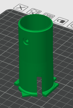 3D printed anemometer mast mount part