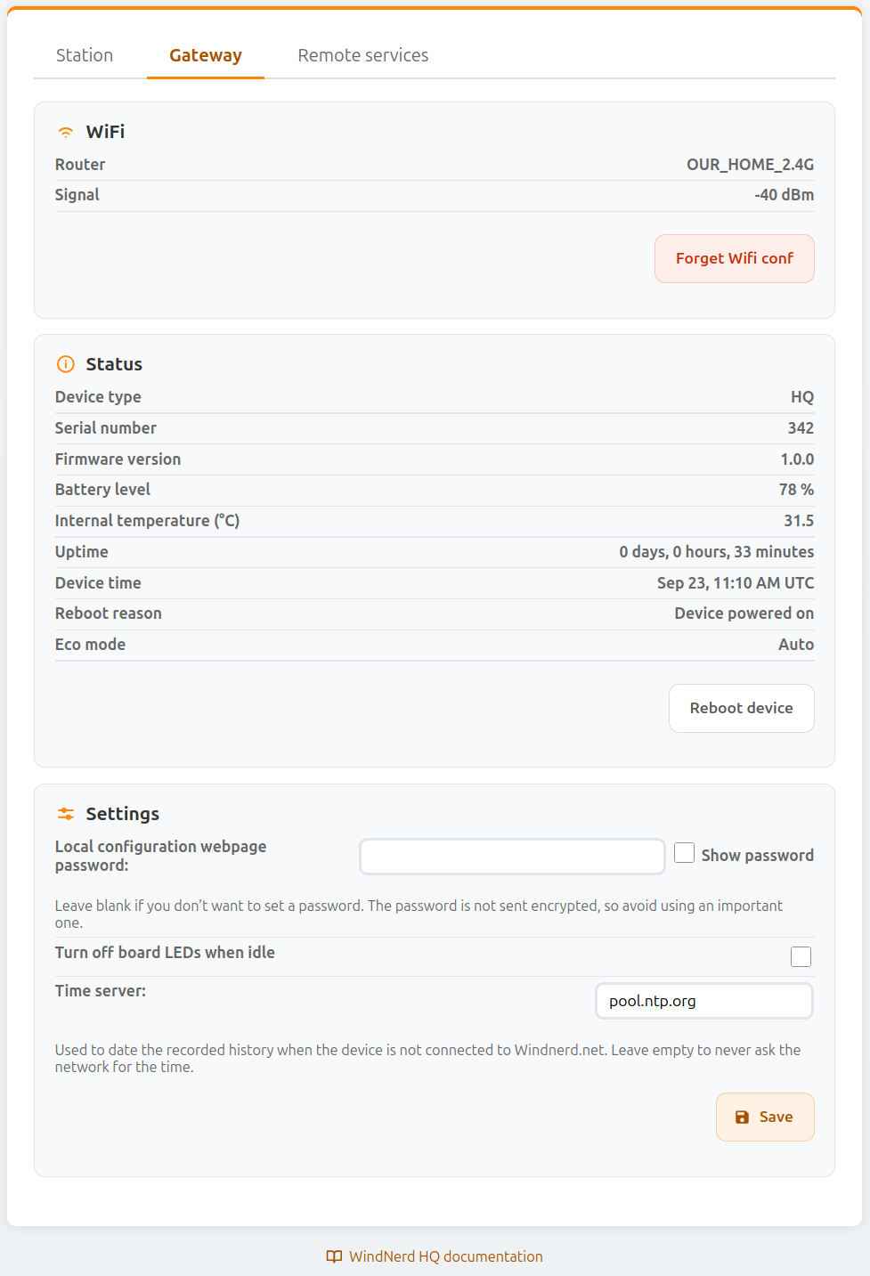 Gateway tab