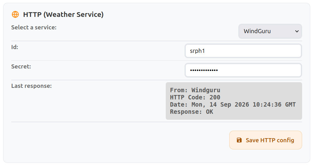 Weather services settings