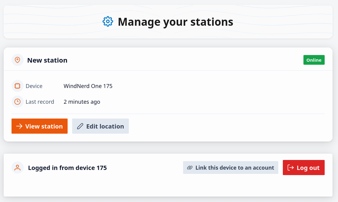 Device station list