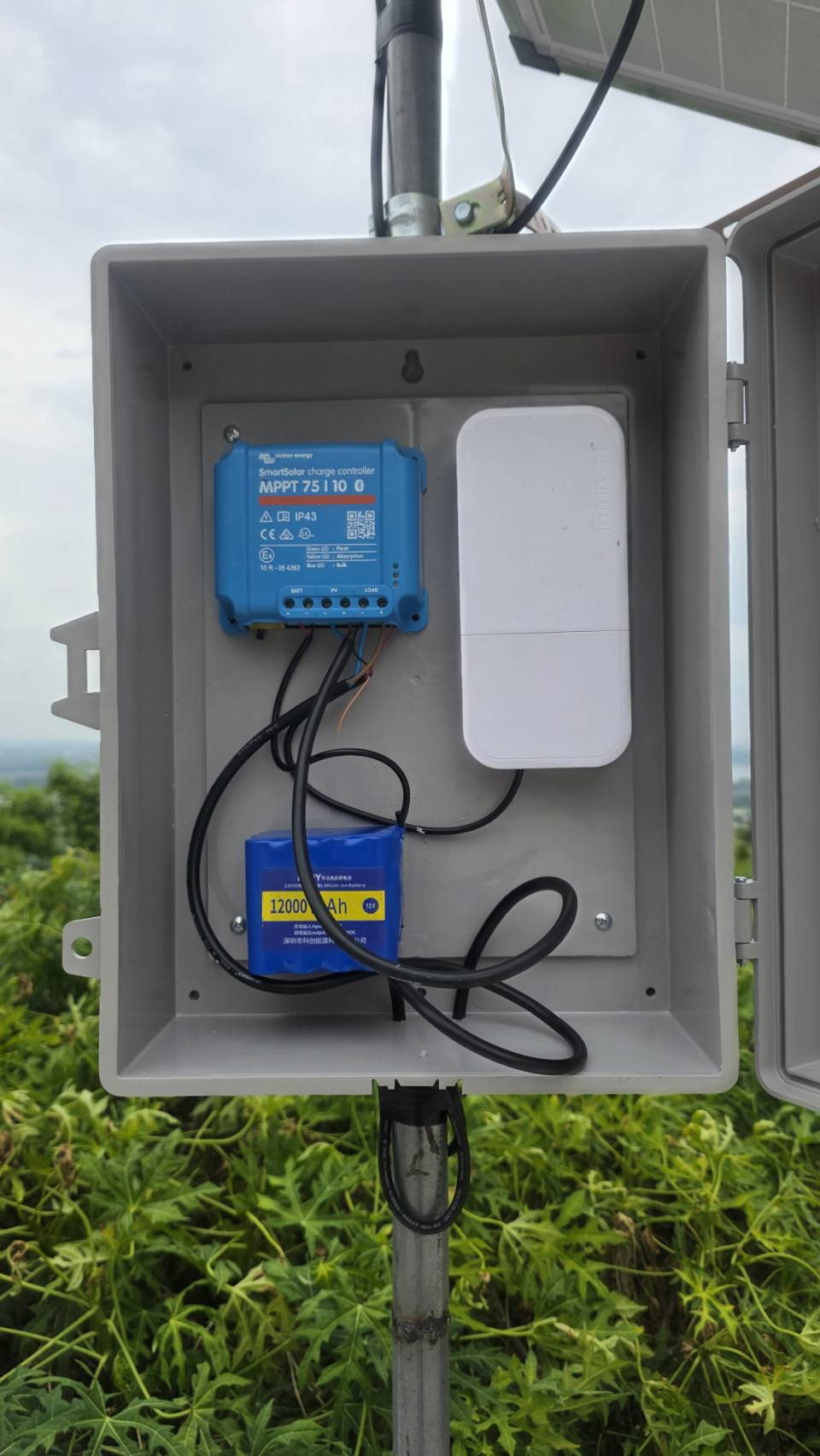Wind station at paragliding takeoff in THailand