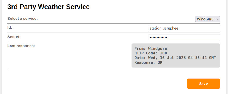 Third party services settings
